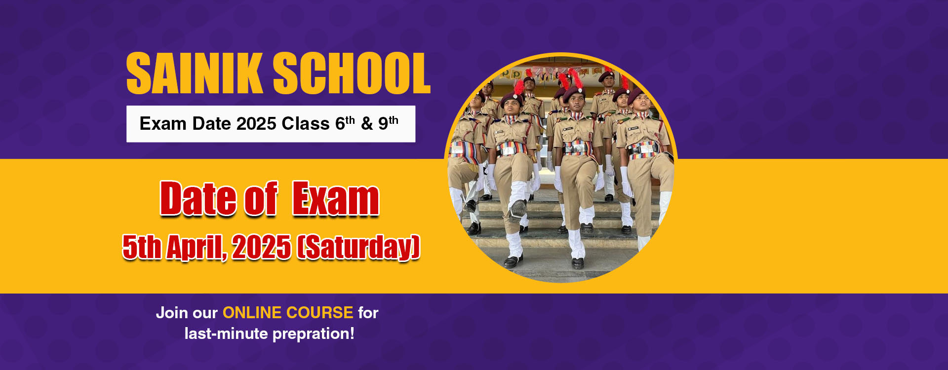 Sainik School Exam Date Out 2025!