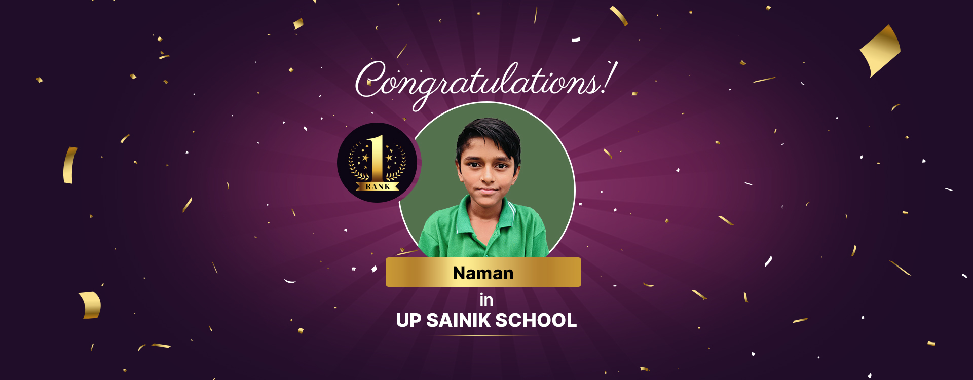 UP Sainik School Entrance Test 1 Rank