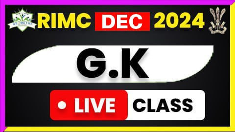RIMC DEC 2024 G.K ( Live Class )